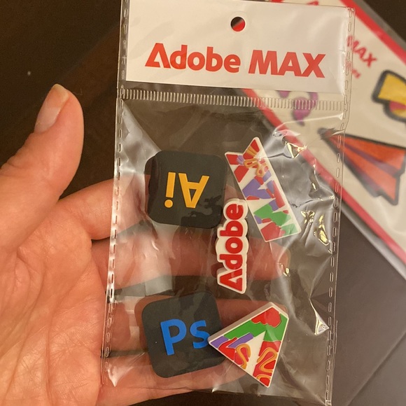 Adobe Max 2023 patches and pins and croc charms - Picture 2 of 4